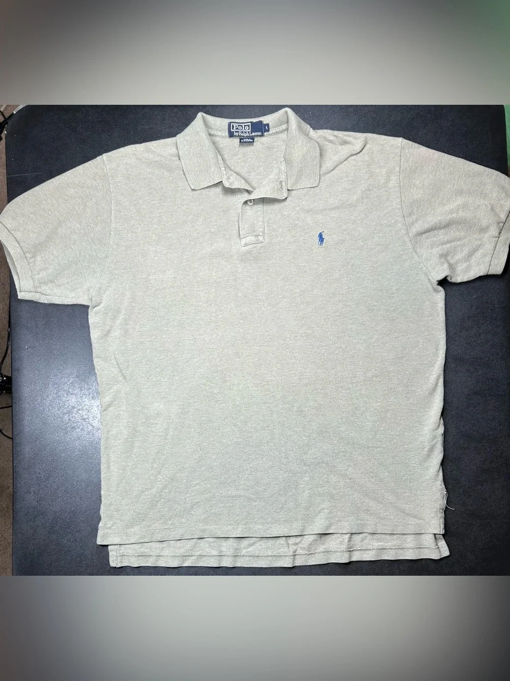 Polo Ralph Lauren Men’s Size L Gray Short Sleeve Polo Shirt VTG 2000s